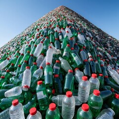 Obraz premium Pyramid of Recycled Plastic Bottles