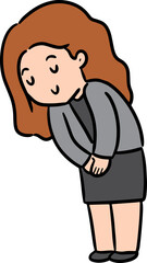 Illustration of woman feeling thankful