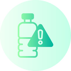 No Plastic Bottles gradient icon