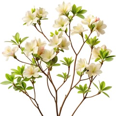 Obraz premium White flower bush with pink flowers