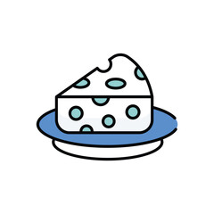 Cheese vector icon stock illustration