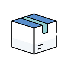 Delivery Box vector icon stock illustration