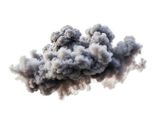 Abstract Grey Smoke Plume
