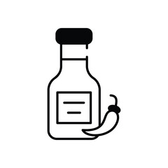 Chili Sauce vector icon stock illustration