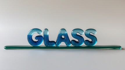 Colorful glass word art showcasing the craftsmanship of modern glass techniques