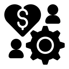 Ethical Business, Fair Trade, Social Enterprise Glyph Solid Icon
