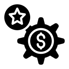 Business Value, Economic Value, Value Proposition Glyph Solid Icon
