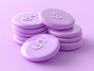 Stylized 3D Money Management Icons