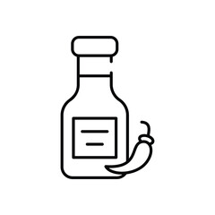 Chili Sauce vector icon stock illustration