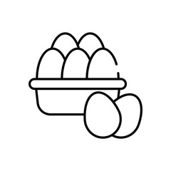 Eggs vector icon stock illustration 