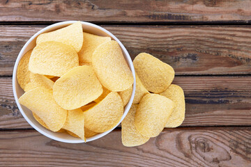 Potato chips in a saucer