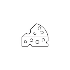 single outline icons cheese related to food and drink. linear icons collection. editable stroke. vector illustration