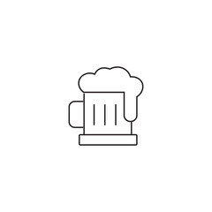 single outline icons beer related to food and drink. linear icons collection. editable stroke. vector illustration