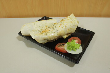 Kebab dish ready to eat. a plate of delicious kebab