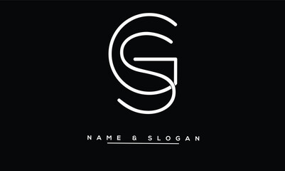SG, GS  Abstract Letters Logo Monogram