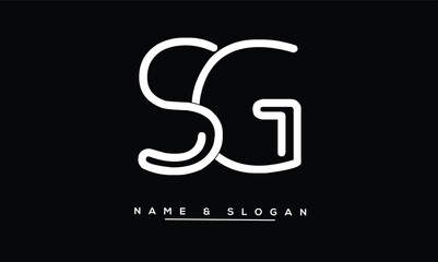 Fototapeta premium SG, GS Abstract Letters Logo Monogram