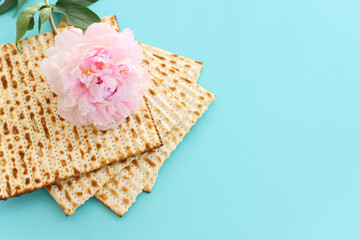 Pesah celebration image (jewish Passover holiday) with matzoh