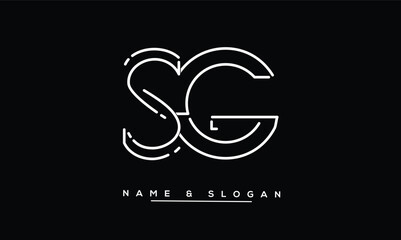 SG, GS  Abstract Letters Logo Monogram