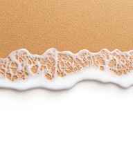 Soft Ocean Waves on Golden Sand Beach: Tranquil Seascape Texture