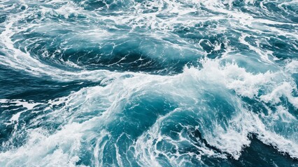 Fototapeta premium Turbulent ocean water forming a swirl