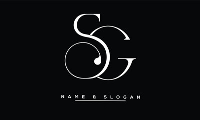 SG, GS  Abstract Letters Logo Monogram