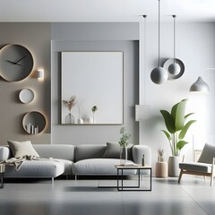 Minimalist interior design of modern living room