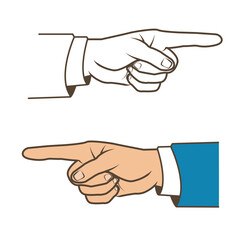 index finger. hand sign for web,poster,graphic. vector