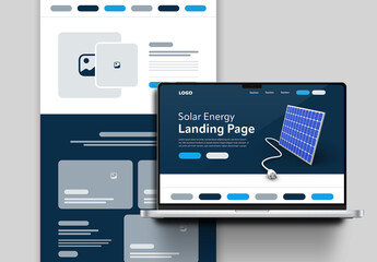 Modern Landing Page Wireframe UI Design Template