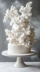 Cloud-like birthday cake with soft, airy textures