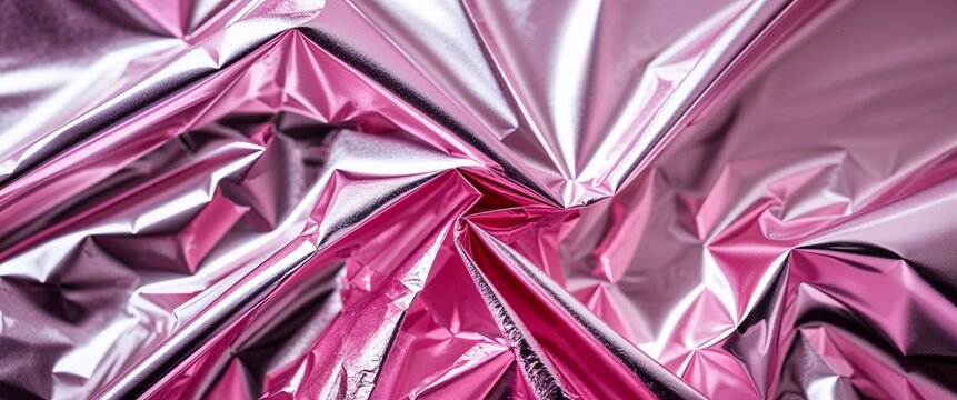 pink theme foil wrinkles macro zoom close up design texture background