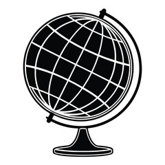 Sophisticated Globe Silhouette for Travel, Business, and Learning