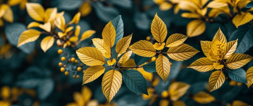 yellow theme leaves macro zoom close up design texture background