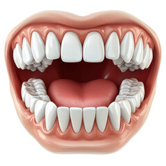 Fototapeta premium teeth isolated on transparent PNG, background.