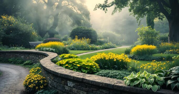 Bridge across the beck flowing through RHS