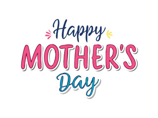 Mothers Day greeting card,  background, spring holidays. Vector Illustration and happy Mother's Day Text .