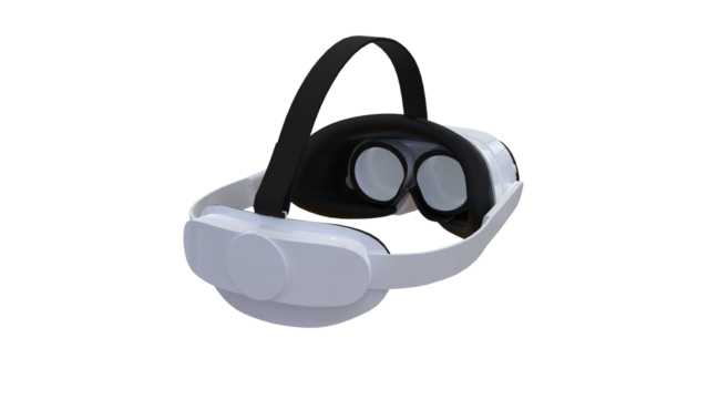 Futuristic VR Headset – Immersive Virtual Reality Glasses for Gaming & Entertainment transparent or white background