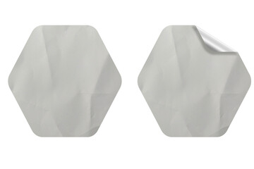 Naklejka premium Blank Glued Paper Sticker Tag Label Texture Set