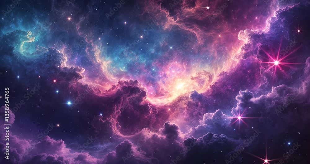 Canvas Prints bursting nebula - components of this image provided by