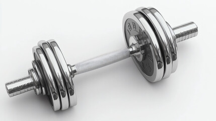 A Lightweight Adjustable Dumbbells With A Sleek Design, Displayed On A Clean White Isolated Background