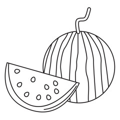Watermelon Coloring Page