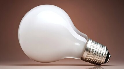White incandescent light bulb