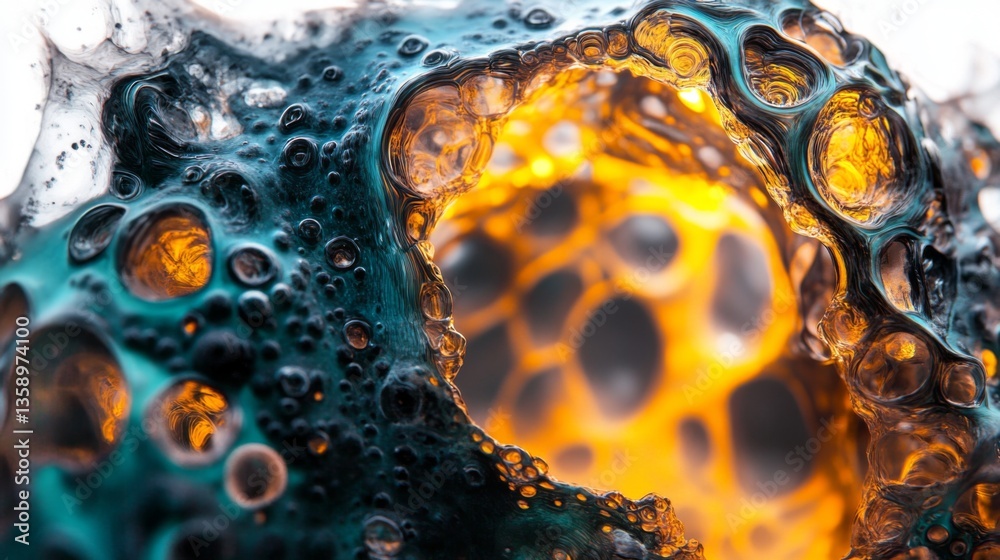 Wall mural a mesmerizing blend of vibrant colors and textures. this abstract image showcases fluid dynamics in 