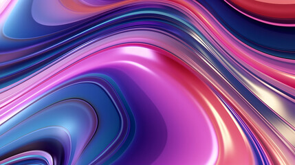 Obraz premium Serene swirls of pink and blue hues creating a calming, dreamlike abstract landscape with a glossy, smooth texture.