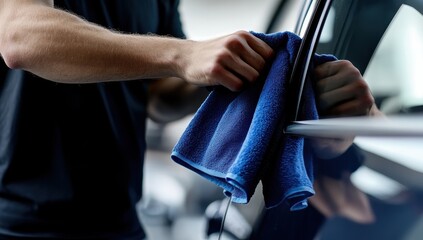 Obraz premium Car Window Detailing: A Pristine Shine
