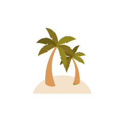 tropical island with palm tree