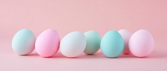 Fototapeta premium Pastel colored easter eggs