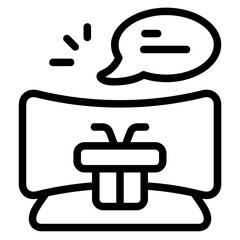 Conference Hall Line Icon