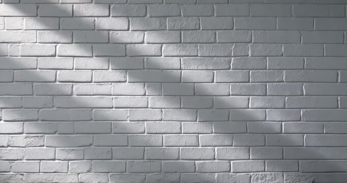 White painted brick wall