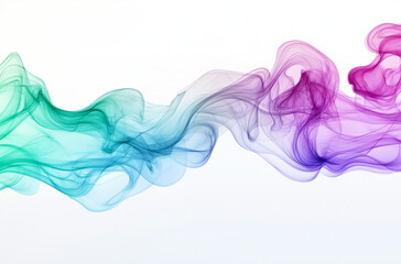 Colorful Smoke on White Background in Flat Vector Design
