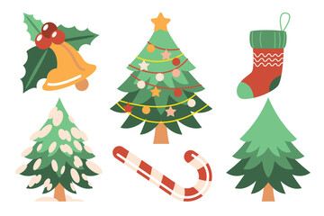 Flat Design Christmas and New Year Elements